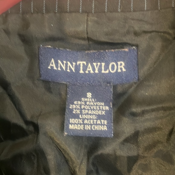 Ann Taylor Charcoal Pinstripe Blazer - Picture 3 of 3